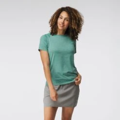 NRS Silkweight Short Sleeve Shirt - Women's -River Sports Shop 10111 06 WsSilkweightSSShirt seafoam front 3 Crop 1000x1000 850735b2 a32f 43c1 877d 12f42542648c