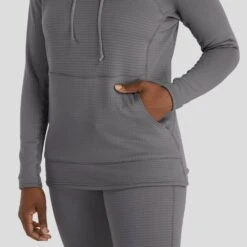 NRS Lightweight Hoodie - Women's -River Sports Shop 10121 06 Smoke Model Detail 053023 1000x1000 7696140a 4ea6 4c9e 8aad b96ef1847d11