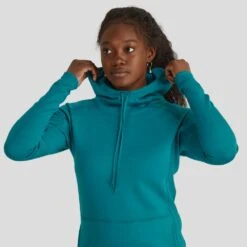 NRS Expedition Hoodie - Women's -River Sports Shop 10134 03 Glacier Model CowlNeck 080323 1000x1000 fd3fb465 3c0e 4b85 aee9 f9170db34405