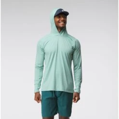 NRS Silkweight Hoodie - Men's -River Sports Shop 10139 06 MsSilkweightHoodie aquifer front Crop 011525 2000x2000 e8e85278 cd87 48aa b9f1 045e3f6547db