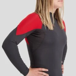 NRS Hydroskin 0.5mm Long Sleeve Shirt - Women's -River Sports Shop 15004 06 GraphiteSalsa Model FrontCrop 080723 1000x1000 bff02f28 d54e 4496 bca5 6a4f5ae09bea