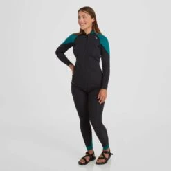 NRS Hydroskin 1.5mm Jacket - Women's -River Sports Shop 15039 04 BlackHarbor Model Front 080823 1000x1000 bd391bfc 07a0 4a13 bde8 508d849fc4d7