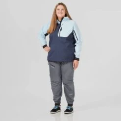 NRS High Tide Jacket - Women's -River Sports Shop 20037 02 CloudNavy 1XModel Front 092322 1000x1000 a9611c17 94f6 47d1 b211 22f48c2631ef