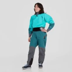 NRS Phenom GORE-TEX Pro Dry Suit - Women's (2025) -River Sports Shop 22547 01 Aqua Model Front 122023 1000x1000 93a735ca 2163 441f a70d d26d7bc9606c