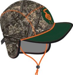 Nobdody Flat Brim Skull Cap -River Sports Shop Camo Compressed