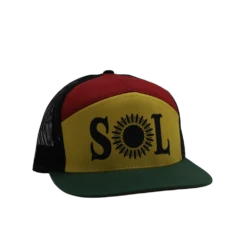 SOL Logo 7 Panel Rasta Hat