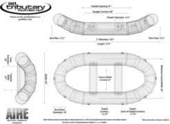 Tributary HD 14 Self Bailing Raft -River Sports Shop Trib Fourteen HD 2015 Wireframe