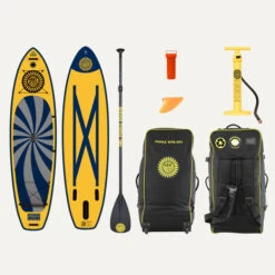 SOLtrain 16 SOLtrain -River Sports Shop galaxy soltrain inflatable paddle board two views with accessories